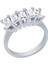 Diamond Line Gülaylar Altın 14 Ayar Baget Beştaş Yüzük 3