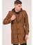 PLT8334 Dewberry Erkek Palto-Koyu Camel 1