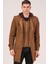 PLT8334 Dewberry Erkek Palto-Koyu Camel 4