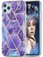 Apple İphone 11 Pro Max Için 2.0mm Imd Galvanik Mermer Desenli Tpu Kılıf - Koyu Mor (Yurt Dışından) 1