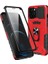 Apple İphone 13 Pro Max Için Temperli Cam Film Destekli Sert Pc + Tpu Hibrit Telefon Kılıfı - Kırmızı (Yurt Dışından) 1
