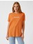 Kadın Bisiklet Yaka Kısa Kollu Baskılı T-Shirt 3