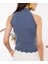 Kadın Halter Yaka Dantel Detaylı Bluz Indigo 3