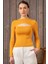 Kadın Degajeli Uzun Kollu Hardal Bluz 1