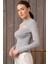 Kadın Degajeli Uzun Kollu Gri Bluz 3