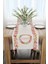 Krem Çok Renkli Love Çiçekli Desenli Dijital Baskılı Runner CGH1030-RN 2