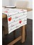 Beyaz Kırmızı Love Yazılı Kalp Desenli Dijital Baskılı Runner CGH1004-RN 1