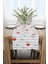 Beyaz Kırmızı Love Yazılı Kalp Desenli Dijital Baskılı Runner CGH1004-RN 2