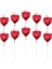 Kırmızı Kalp Metalik Mum 4 Adet 1