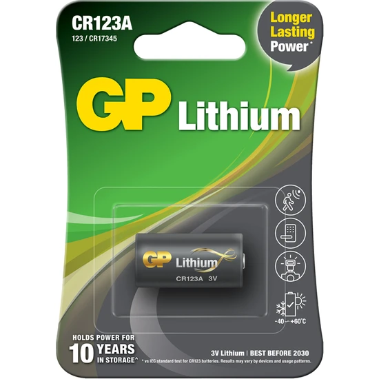 GP Tekli  CR123A  3V Lityum Pil (GPCR123A-U1)