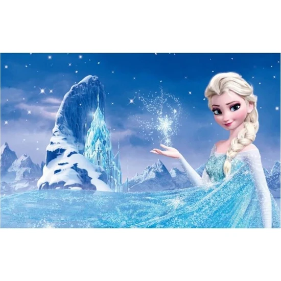 Artebella Frozen Prenses Elsa Şekerli Yenilebilir Kağıt Üzerine Pasta Baskısı