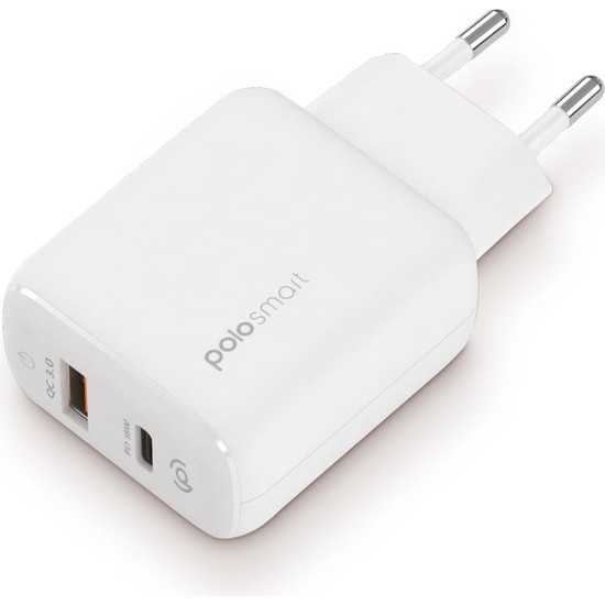 Polosmart PSM75 Pd+Usb Smart Duvar Şarjı TypeC To Lightning Fiyatı Polosmart PSM75 Pd+Usb Smart Duvar Şarjı TypeC To Lightning Fiyatı