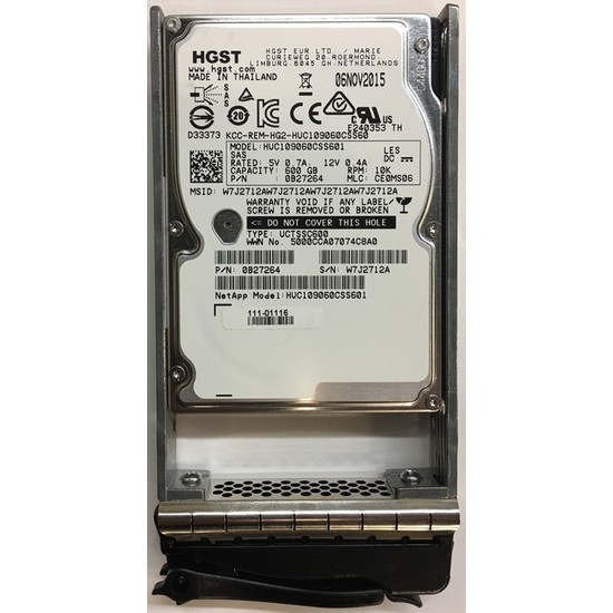 Hgst Huc Css Netapp Gb K Rpm Sas Hdd For Fiyat