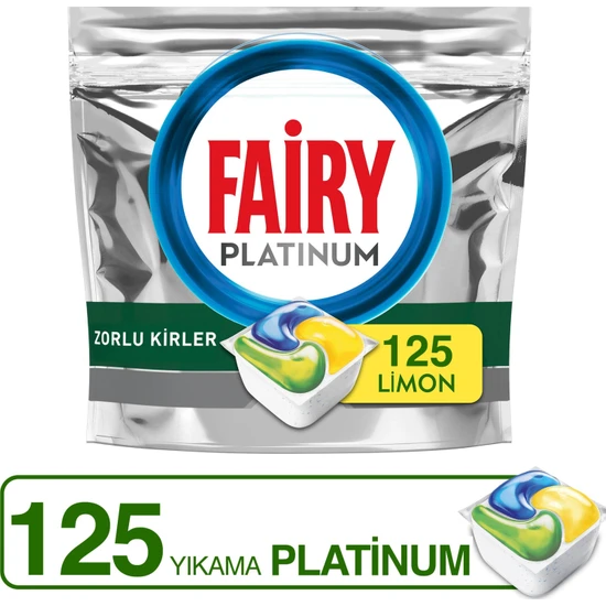 Fairy Platinum 125'li Bulaşık Makinası Deterjanı Tableti / Kapsülü