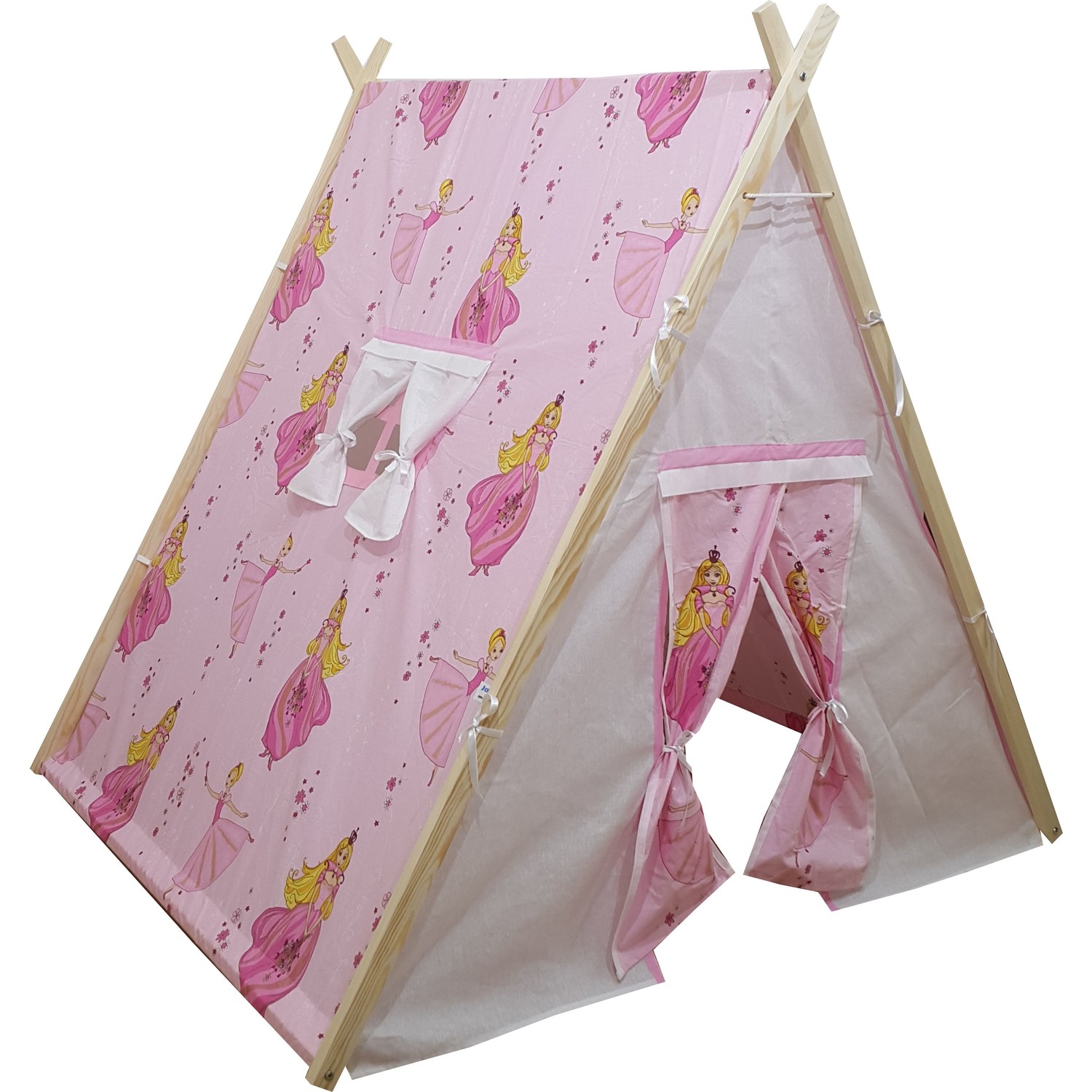 Janbebe Pamuk Ahşap Çocuk Oyun Çadırı Çadır Oyun Evi Büyük
