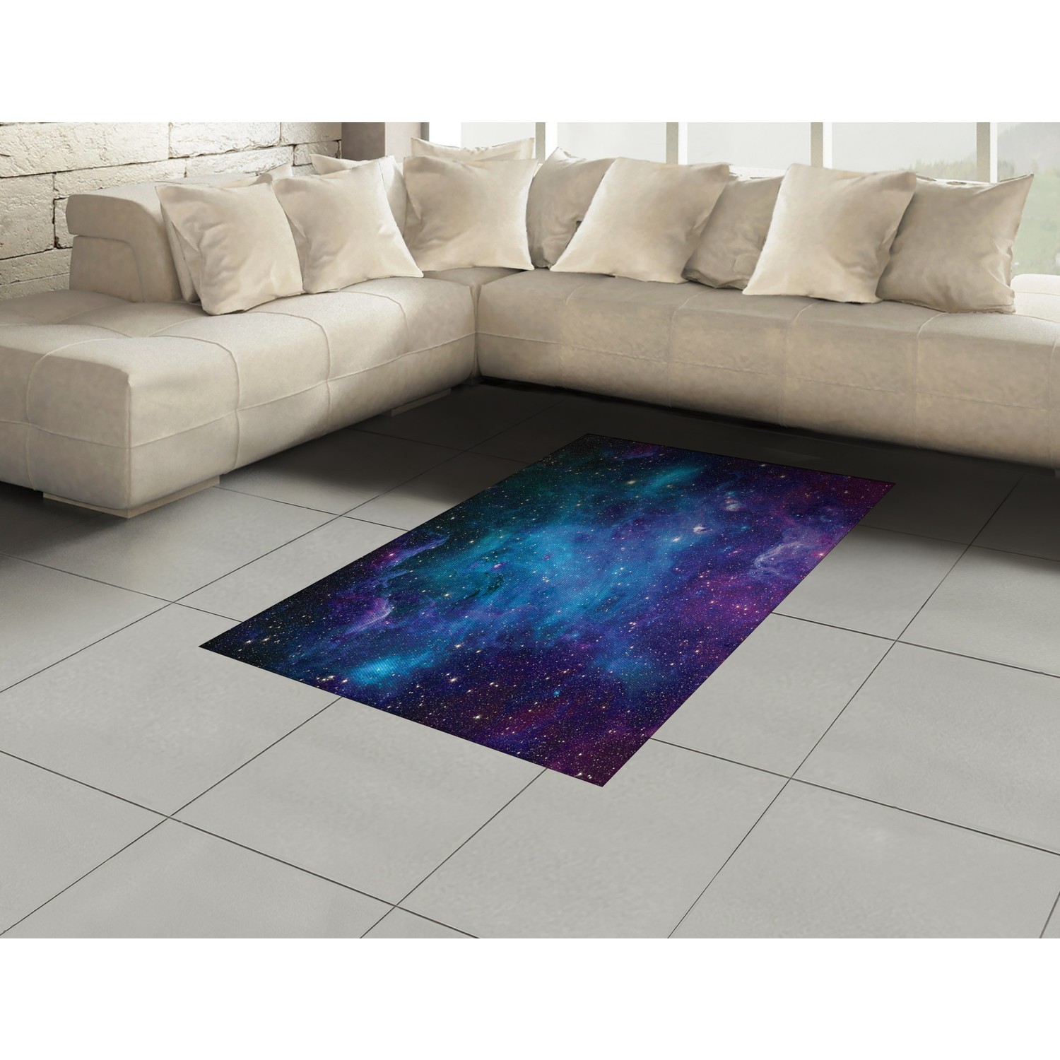 orange venue mavi mor nebula desenli hali kilim uzay fiyati
