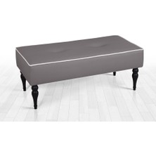 Lorence Home Lungo Deri Bench Puf(Gri)