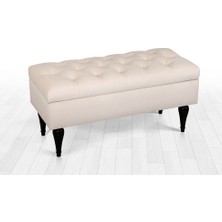 Lorence Home Maye Sandıklı Puf(Krem)