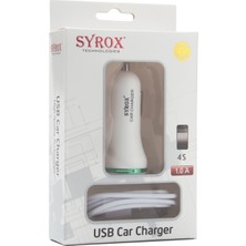 Syrox 1 Mah Apple iPhone Uyumlu 4/4S Araç Şarj Cihazı SYX-C34