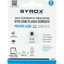 Syrox Micro USB - USB 2.0 OTG USB Flash Dönüştürücü