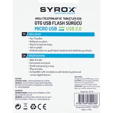 Syrox Micro USB - USB 2.0 OTG USB Flash Dönüştürücü