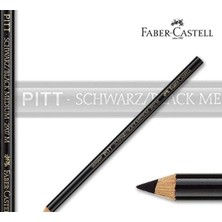 Faber-Castell Pitt Charcoal Sert Kömür Kalemi Siyah Renk 1 Adet 7 mm Ölçülerle