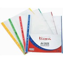 Ticon Yeşil Kenarlı Kristal Poşet Dosya 50 Li - A4