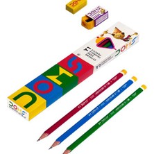 Doms Y1 Kurşun Kalem 12 Li - Silgi + Açacak