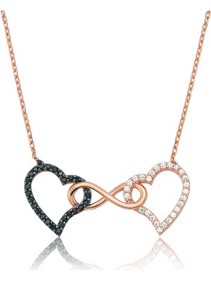 Ervanur Gümüş Sonsuz İki Kalp Kolye