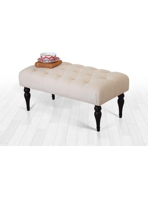 Lorence Home Missus Bench Puf(Krem)