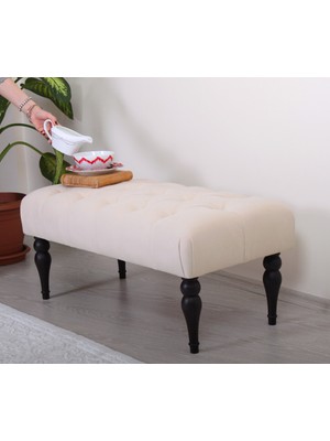 Lorence Home Missus Bench Puf(Krem)