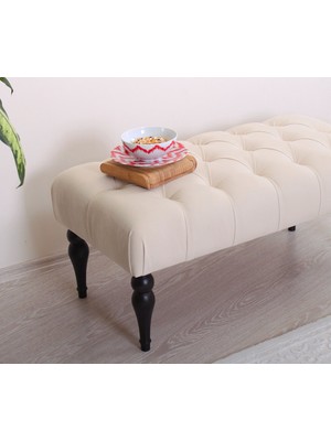 Lorence Home Missus Bench Puf(Krem)