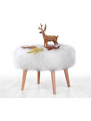 Lorence Home Deer Puf - Beyaz