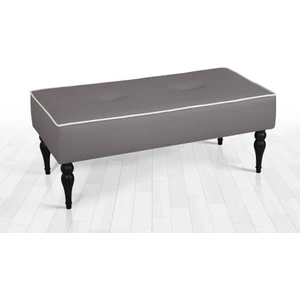 Lorence Home Lungo Deri Bench Puf(Gri)