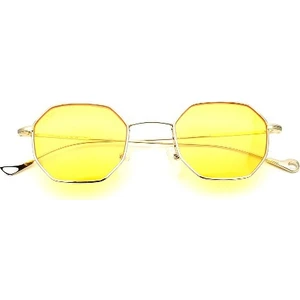 Zolo Eyewear S30037 Sarı Hexagonal Altıgen Güneş Gözlüğü
