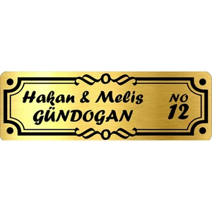 Kişiye Özel Metal Kapı İsimliği