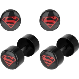 Body Vibe Dc Comics 18G Akrilik Vidalı Küpe Superman Logo Front