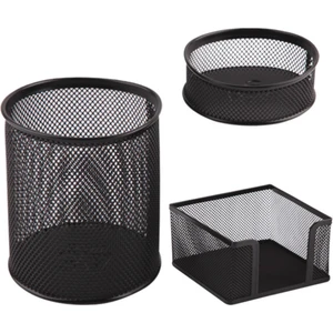Metal Masa Üstü Tel Set 3 Lü - Siyah - Tk01