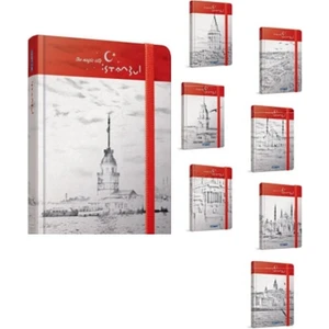İstanbul 13 X 21 Sert Kapak 120 Yaprak Çizgili Defter