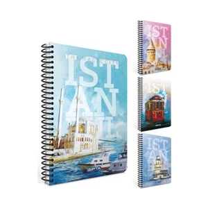 İstanbul A4 - 100 Yaprak Çizgili Sp Karton Kapak Defter