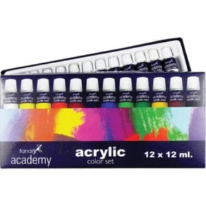 Academy Akrilik Boya Seti 12 Renk Tüp - 12 Ml