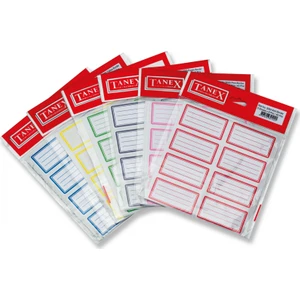 40 Lı Kırmızı Çizgili Etiket - 5 Yaprak