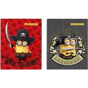 Mınıons A5 - 40 Yaprak Kareli Plastik Kapak Defter