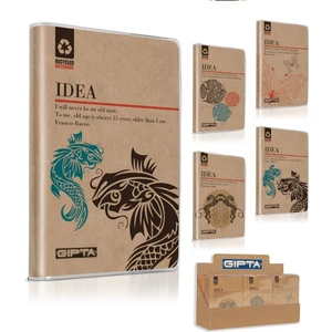 İdea A6 Kraft Plastik Kaplı Defter