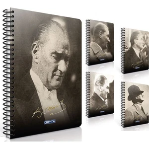 Atatürk A4 - 80 Yaprak Kareli Sp Plastik Kapak Defter