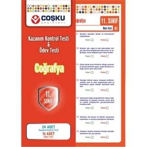 Coşku Yayınları 11. Sınıf Tarih Yaprak Test