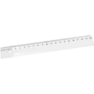 20 Cm Plastik Şeffaf Cetvel