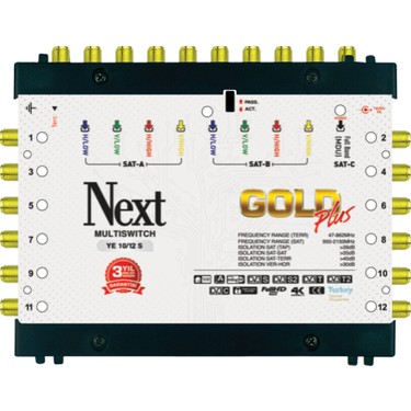 Next YE 10/12-9/12 Gold End Multischalter Multiswitch Full HD 4K 3D 