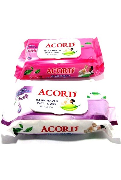 Acord Islak Havlu 64'lü 2 Paket