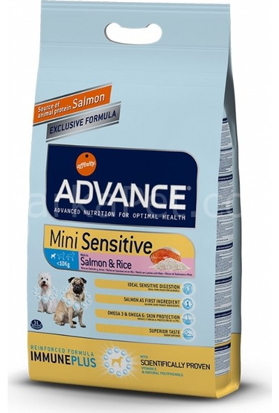 Advance Mini Sensitive Salmon Küçük Irk Yetişkin Köpek Maması 7,5 Kg